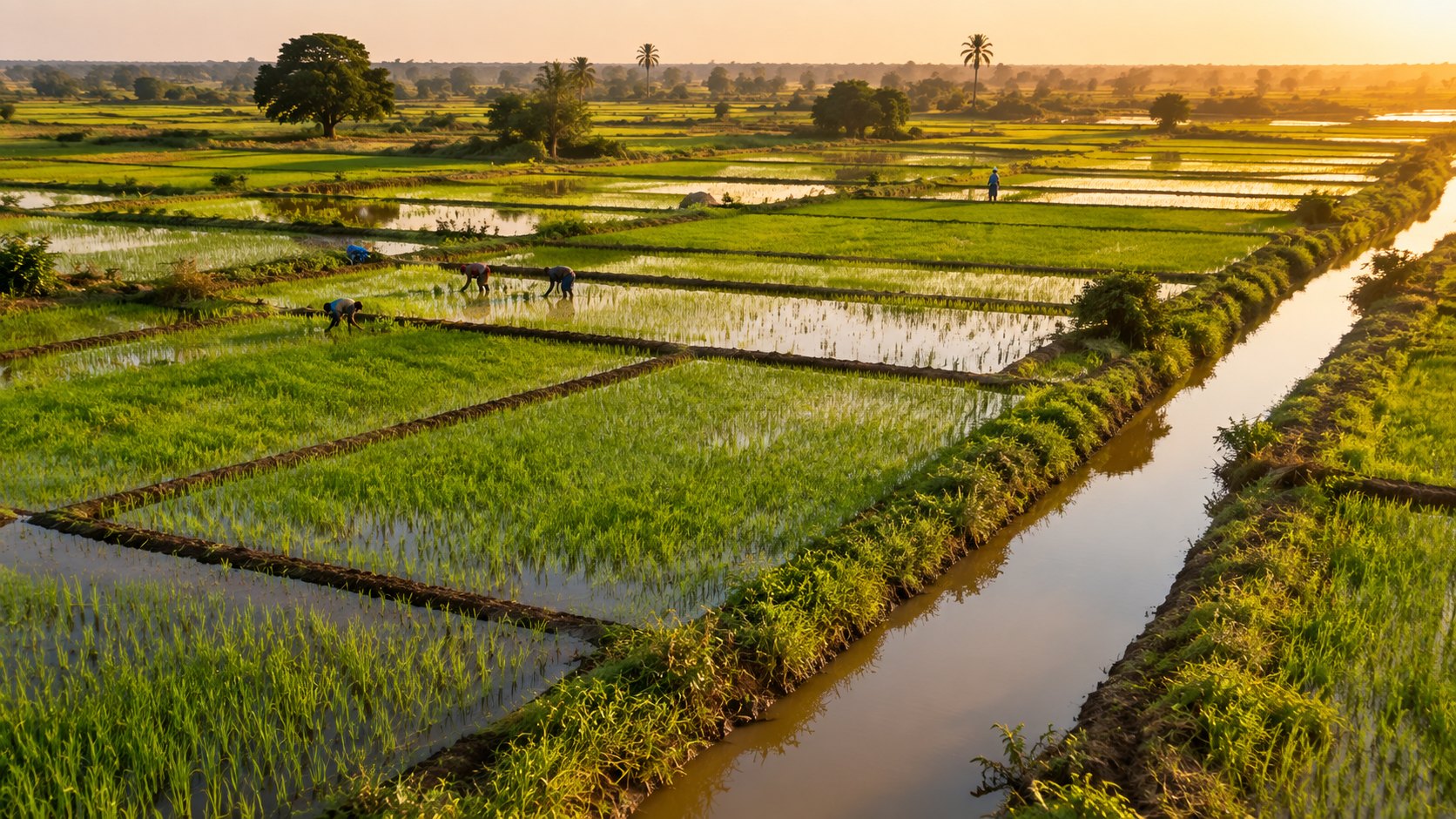 Périmètre rizicole irrigué de la vallée du fleuve Sénégal